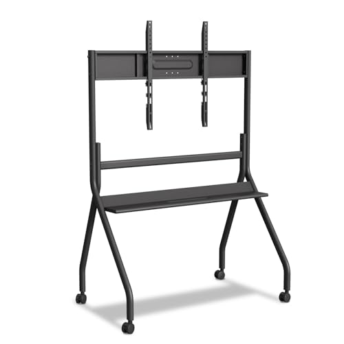 KEINONE(�L�[�m��) 55�C���`~65�C���` �X�}�[�g�{�[�h�X�^���h �C���^���N�e�B�u�z���C�g�{�[�h�p ���o�C���X�^���h 4�̃��b�N�\�ȃz�C�[���t�� ���肵�Ĉړ����₷�� �z�[���I�t�B�X �w�Z �����p �u���b�N