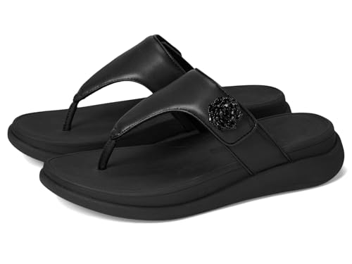 Image of FitFlop F-Mode Go Beadie-Button Adj. Flatform Toe /Post Sandals