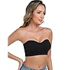 ANGOOL Strapless Bras for Women Wirefree Non-Slip Tube Top Invisible Bralette Seamless Padded Bandeau Bra
