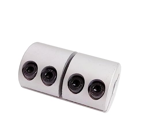Rigid coupling,Stainless steel rigid coupling 1pcs D20L35 Rigid Shaft Coupler Clamp Screw Coupling Aluminum Alloy Joint Motor for 3D Printer CNC Machine(6.35x10)