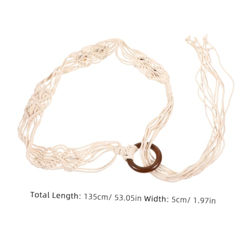 Women Bohemian Waist Belt Shell Decoration Woven Costume Accessory for Skirts Jeans Stylish Belt for Teen Girls and Women for Her2