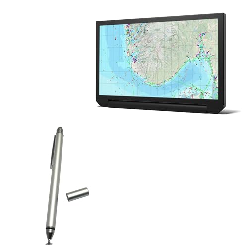 BoxWave Stylus Pen Compatible with North Invent Wave II Multi Touch (24 in) - DualTip Capacitive Stylus, Fiber Tip Disc Tip Capacitive Stylus Pen - Metallic Silver