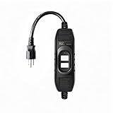 Kaper GFCI Plug Replacement, UL Safety Certified, 15 Amp Auto-Monitor Waterproof Inline GFCI Plug with Manual Reset, 3-Prong for Pressure Washer, Hot Tub, Pool Pump