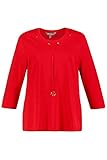 3/4-Ärmel Ulla Popken Damen große Größen Sweatshirt apfelrot 54/56 727199 50-54+