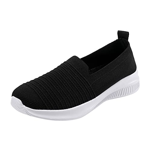 Zapatillas de deporte anchas para mujer: comodidad transpirable en color negro talla 38