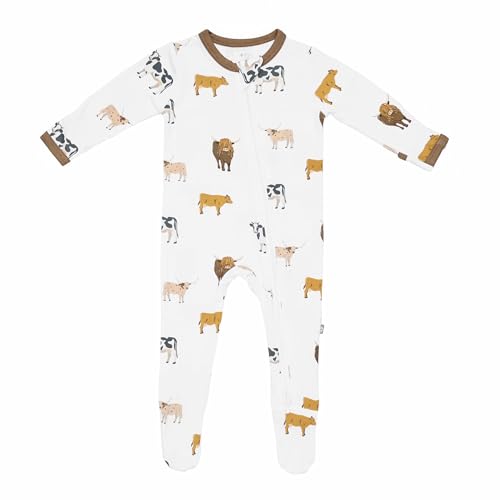 Image of KYTE BABY Unisex Zipper Closure Footies, Rayon Made From Bamboo, 0-24 Months