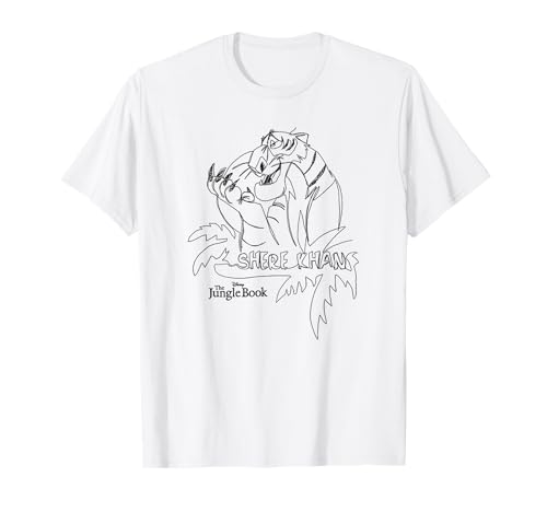 T-shirt Shere Khan Disney évite les motifs lourds avec son croquis outline élégant