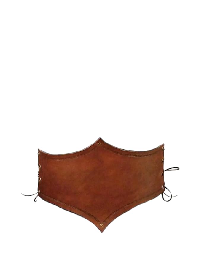 Handmade Leather Underbust Corset Belt, Brown, Medieval Renaissance Style, Viking Shieldmaiden Cosplay LARP Costume Accessory, Custom Size