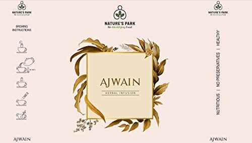 Image of Nature's Park - Ajwain Herbal Infusion - 5 Premium Tea Bags - Pure & Natural Detox Wellness Drink for Immunity Boost, Digestion, Stress Relief - Reduces Bloating, Acidity - Supports Weight Management