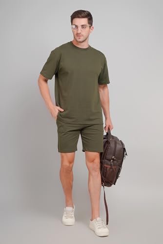 Image of Men's Cord Set T-Shirt and Shorts | Casual Matching Outfits for Men | Comfortable Summer Activewear, Gym, Sports & Lounge Wear | Night Wear Suit for Men