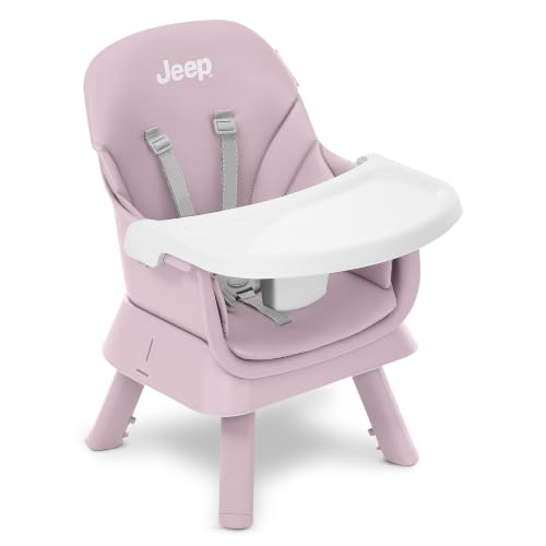 Image of Jeep Milestone 6-in-1 Convertible High Chair by Delta Children, Light Pink