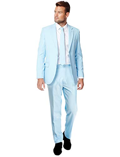 Pantalon de costume deux pièces à deux boutons et coupe classique fluide