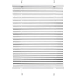 Estores Para Oficinas Victoria M. Indiva Lite Estor Plisado sin Taladrar, Plisseé Cortina Plisada con Soporte de Abrazadera para Ventanas y Puertas, 80 x 100 cm, Blanco