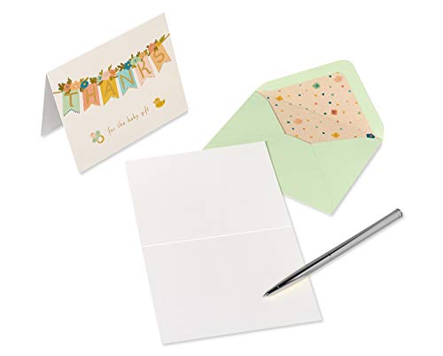 Image of Papyrus Baby Thank You Cards with Envelopes, Floral (20-Count)