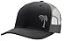 LINDO Trucker Hat [ Palm Tree - Black/Graphite ] for Men and Women – Breathable Mesh Back, Adjustable Snapback Cap for The Beach, Boating, Surfing, Fishing or Everyday Adventures