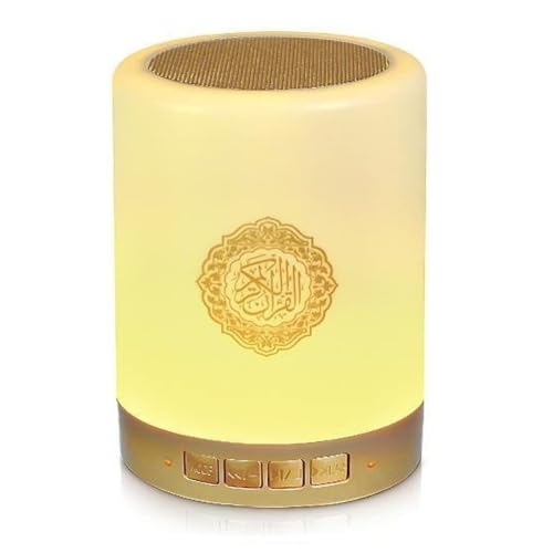 Quran Speaker with Color Changing Night Light Portable Cube Lamp with Remote MP3 Player Full Quran Recitations Multi-Language Translation Touch Cube Oslamic Gifts