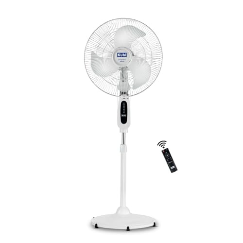 KUHL Inspira P2 High Speed BLDC Pedestal Fan With Remote | 450mm | 1400 RPM | 145 CMM High Air...