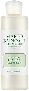 Mario Badescu Glycolic Foaming Cleanser for All Skin Types| Exfoliating Face Wash with Glycolic Acid & Aloe Vera| Visibly Evens Skin Tone & Texture | 6 Fl Oz (Pack of 1)