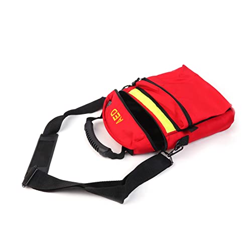 Image of First Aid Bag AED Medical 1st Aid Empty Rescue Defibrillator First Responder Bags for Emergency Critical Healthcare Protection (Bag Only) (Red)
