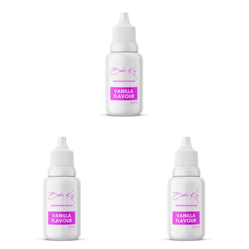 Image of BAKE KING Vanilla Flavour Essence 30ml | Baking Essential Ideal for Cakes, Jams, Cookies, Ice Creams, Chocolate (Pack of 3)