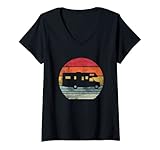 Photo Gallery donna rv camping camper dono distressed regalo uomini donne maglietta con collo a v Photo Gallery donna rv camping camper dono distressed regalo uomini donne maglietta con collo a v