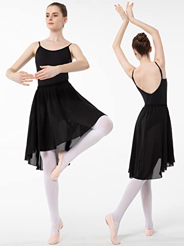 Foto von Damen Ballett Wickelrock Tanz Rock Chiffon Ballettrock Tanzröcke Sheer Wickelrock Ballett Tanz Dancewear