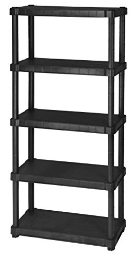 Capaldo SCAFFALE RESINA 5 RIPIANI CM. 80X30X188H in resina antiurto. Dimensioni cm 80x30x188h Colore nero PZ