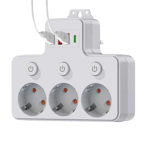 Multiprise et protecteur de surtension portable avec station de charge USB efficace
