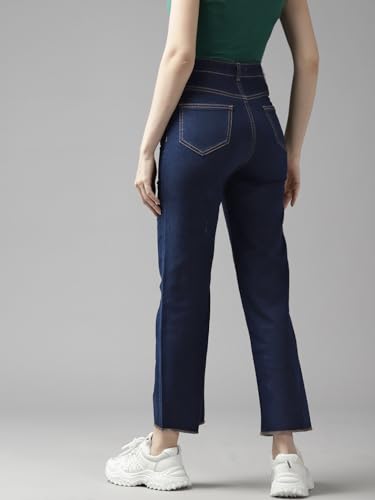 Image of GUTI Womens High Rise Crop Length Jeans()