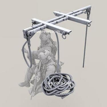 PANGCHENG 135 Pave Hawk Helicóptero Crew Set, Resina Modelo Soldado GK, tema militar moderno, sin montar y sin pintar kit