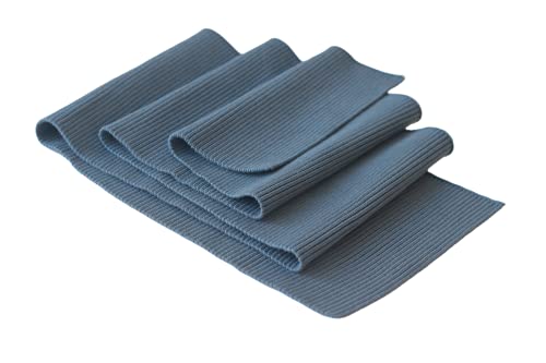 TinaKim Ribbing Fabric for Cuffs Waistbands Neckbands Rib Jersey Trim Material,for Jacket Sweatshirt Pants Sewing(Gray Blue, 36x6in)