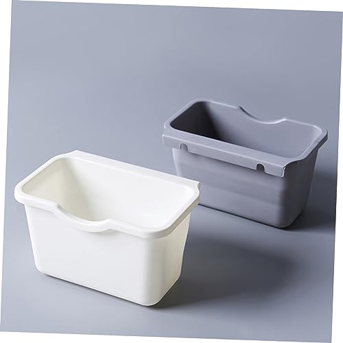 Caneca de basura colgante para puerta de gabinete gris miniatura 4