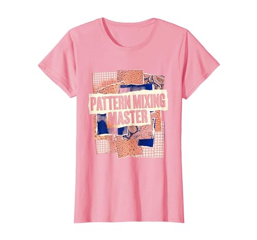 Pattern Mixing Master Men's Bold Fashion Tee T-Shirt, Women, Pink, XX-Large