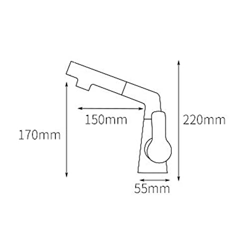 Robinet mitigeur de lavabo de salle de bains moderne multi-usage