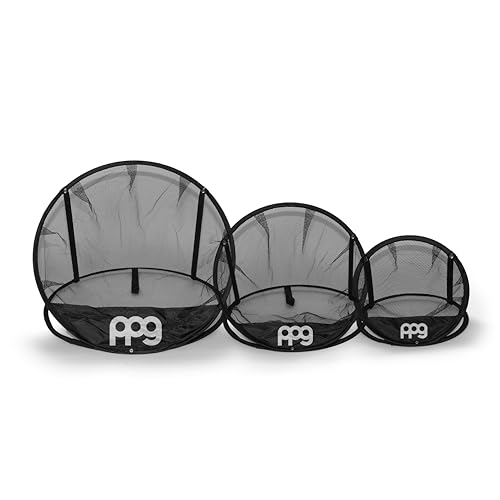 Pin Point Golf 3-Piece Chipping Target Net Set Foldable Gray