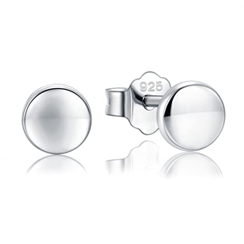 Boucles d'oreilles clous ronds argent et rose le cadeau idéal pour femme
