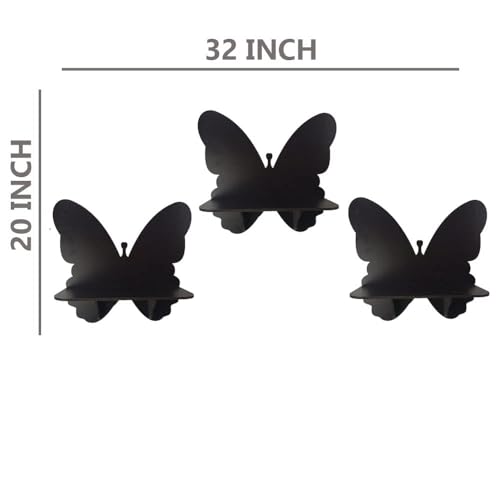 Image of Wooden Wall Hanging Shelf Shelves Art Hanging for wall Decoration and Home Decoration (8 Butterfly Shelves)