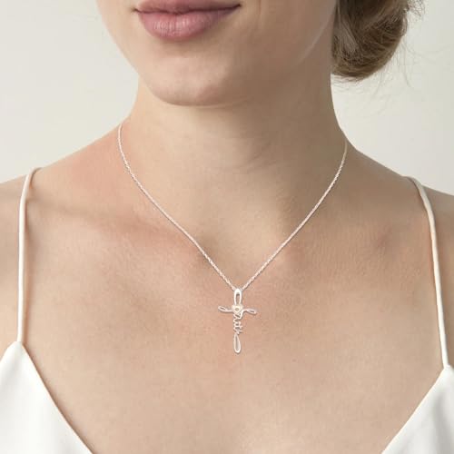 TANGPOET Faith Cross Necklace for Women 925 Sterling Silver Faith of A Mustard Seed Pendant Christian Religious Jewelry Gifts for Birthday Mothers Day Christmas4