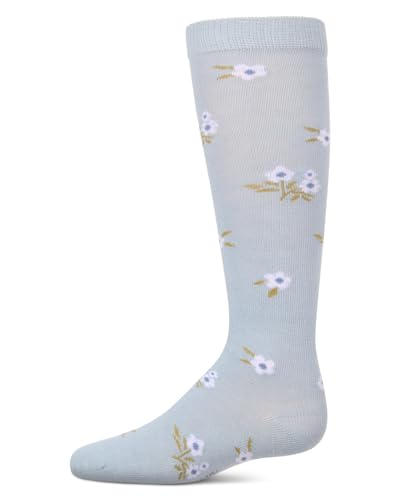 MeMoi Girls Opaque Stretch Cotton Blissful Bloom Knee High Sock