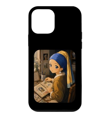 Cute Girl with a Pearl Earring Scrapbooking Art �X�}�z�P�[�X iPhone 12 mini �p