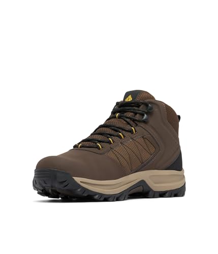 Columbia Men's Transverse Hike Waterproof, Cordovan/Golden Yellow, 12