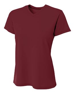 A4 Ladies' Sprint Performance V-Neck T-Shirt, Maroon, L