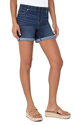 Liverpool Women's Chloe Pull-On Short With Rolled Cuff 4.75" Ins, Hendricks, 4 #TOP1