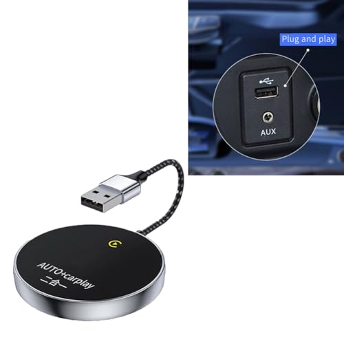 Caja inalámbrica CarPlay 2 en 1: adaptador conectar y usar mini box para Android Auto 5