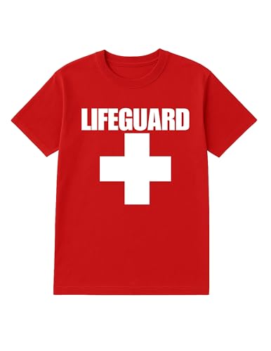 Bulk Lifeguard T-Shirts – Cotton Blend Uniform Tees for Beach & Pool Safety Staff Printed in USA – Multi-Pack Sizes S to 3XL