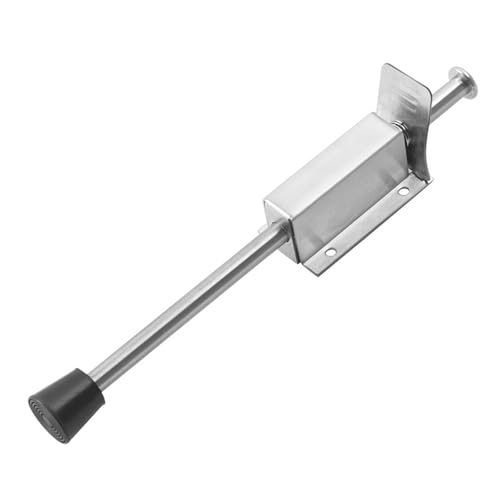 Boden Türstopper Edelstahl 250 mm Türfeststeller mit Fußpedal Verstellbarer Türhalter mit Gummifuß für Innentüren Türbremse und Türstopper für Holz- und Zimmertüren Geeignet für glatte Böden