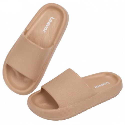 Image of Leevar Cloud Slides for Women and Men - Soft, Comfy, Relax Cloud Slippers, Thick Sole, Non-slip Slides for Men, Easy to Clean, Shower, Swimming, Beach, Indoor and Outdoor Slides for Men