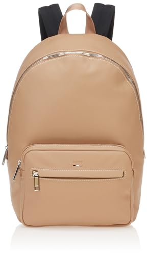 Embossed Logo Smooth Vinyl Backpack