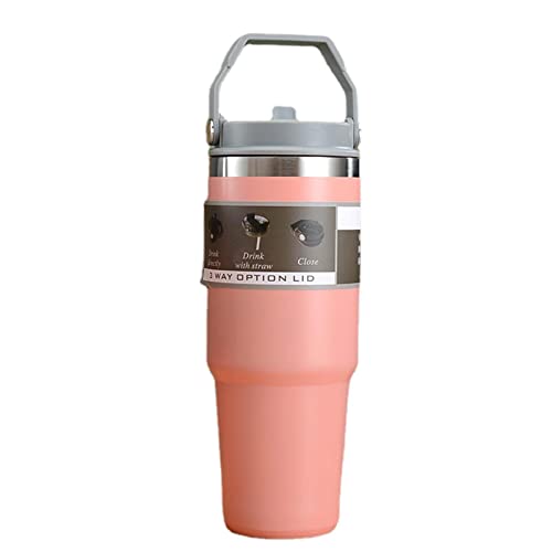 Taza térmica de acero inoxidable, 900 ml, a prueba de fugas, botella de agua térmica de doble pared, tazas de café aisladas al vacío, taza de viaje de café con tapa