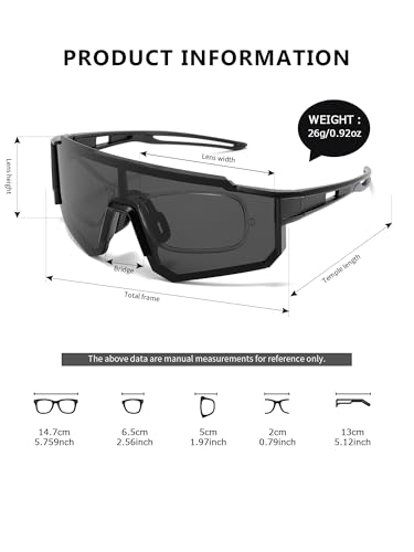Rectangular Polarized Sports Sunglasses for Men Women Cycling Driving Fishing3